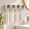 Wall-Mounted Toothbrush Holder for Bathroom Organization – Drill-Free, Dustproof Storage