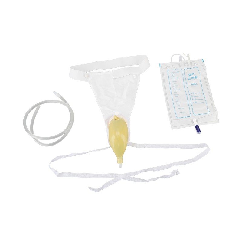 Urine Collector Bag 1000ml Reusable Skin Friendly Silicone Urine Drainage
