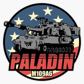Paladin M109A6 Window Bumper Sticker Decal 5"