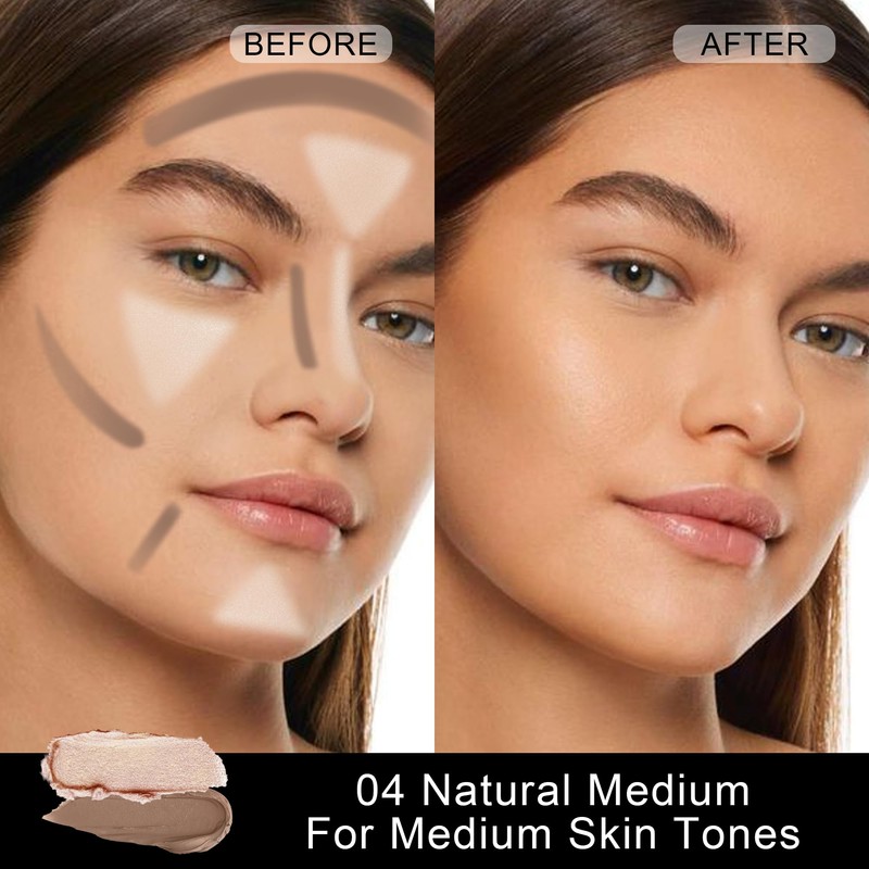 FV Contour Highlighter Stick, Creamy Texture, Waterproof, Long-Lasting, Easy Blending,