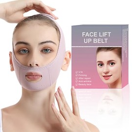Generic Mascarilla Lifting Facial, Cinta Facial Reutilizable, 2024 Nueva Mascarilla Elevadora V-Wire, Vendaje Levantador Doble Mentón, V-Mask Flacidez, Cinturones Faciales Transpirabl