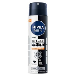 NIVEA MEN Desodorante Antimanchas, Black & White Invisible Ultimate (150 ml) Fórmula anti manchas, anti olor, anti sudor, anti irritación y anti resid