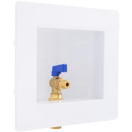 SharkBite Max 1/2 Inch x 1/4 Inch Compression Ice Maker Outlet Box, Push to Connect Brass Plumbing Fittings, PEX Pipe, CPVC, PE-RT, 25032