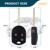 AKS KEYS Replacement for Ford Fiesta Key Fob 4 Buttons