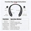 MOCANIO Bluetooth Neckband Earphones, Wireless Earbuds with 48H Playtime, 4