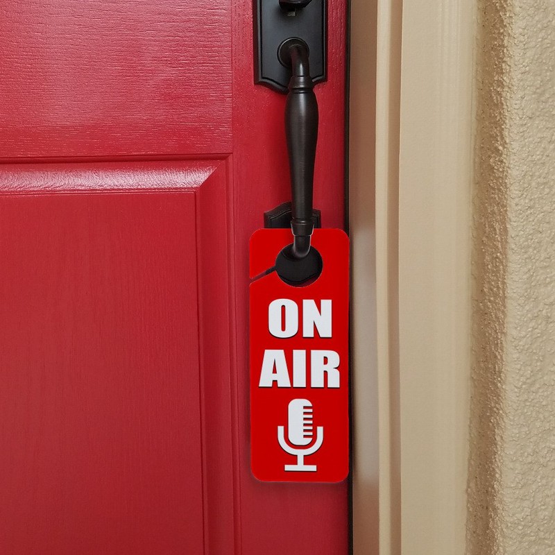 GRAPHICS & MORE On Air Microphone Recording Radio Podcast Plastic