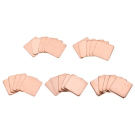 sourcing map Flat IC Chipset Thermal Copper Heatsink for CPU GPU RAM 15 x 15mm with Thickness 0.3/0.5/0.8/1.0/1.5mm Total 25pcs
