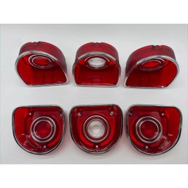KK 1968 68 GM Impala SS Caprice Tail Light Lamp Backup Reverse Light Lens Set
