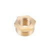 sourcing map Brass Threaded Pipe Fitting G1/2 Male X G1/4