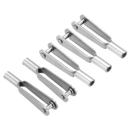 MECCANIXITY 5Pcs Metal Clevis Quick Link M2 Thread Steel Clevis Self Locking Clip Fixing Wing for RC Airplane Car Helicopter Model Replacements, 2mm x 22mm