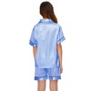 MORFORU Satin Kid Short Pajamas Set 5 Piece Child Silk