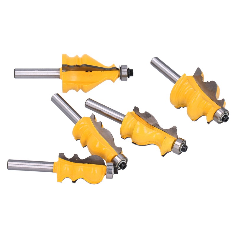 5Pcs/Set Router Bit Tenon Wood Milling Slot Cutter with 8mm