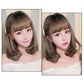 Cute bang style short hair with choppy bangs (including net) wig (KYR-W5A8A6F) Milk brown net O / 처피뱅 연출 단발 귀여운 뱅스타일(망포함) 가발 (KYR-W5A8A6F) 밀크브라운망O