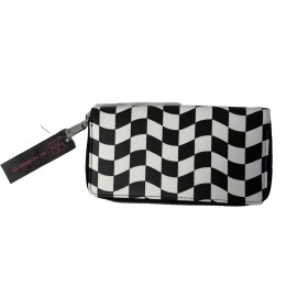 NO BOUNDARIES NWT ZIP AROUND WALLET CREDIT CARD SLOTS BLACK