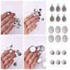 20pcs Stainless Steel Pendant Trays for Jewelry Making Finding Round