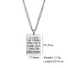 TEAMER Hebrew Letter Necklace Hebrew Inscription Rhinestone Necklace Stainless Steel
