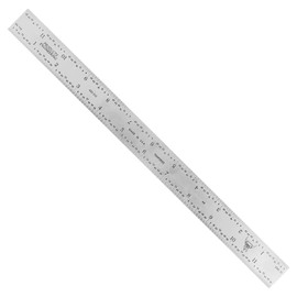 PEC Tools Rigid 12" 4R Stainless Steel Ruler, Machinist Metal Ruler Scale with Markings 1/8, 1/16, 1/32 & 1/64 Made in USA