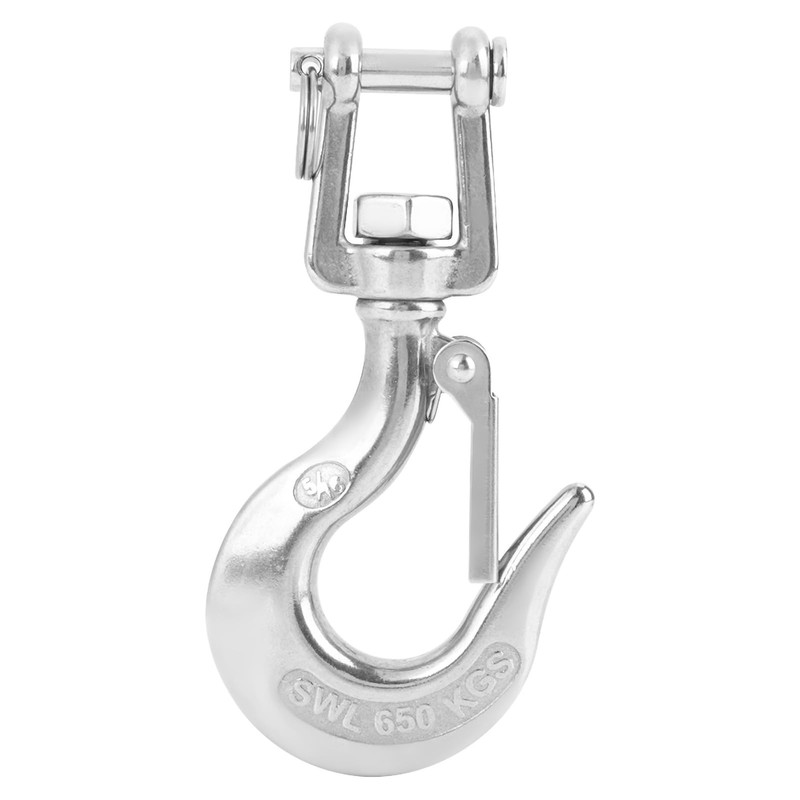 Load Hook, Slip Hook with Latch, Stainless Steel Chain Hook,