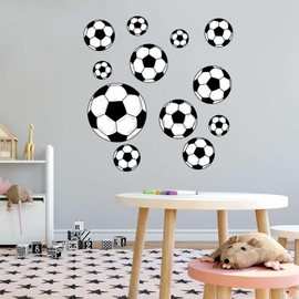 Design With Vinyl Wall Decal Soccer Ball Pattern Bedroom Wall Sticker Decoration - Removable - Size: 10 in x 10 in