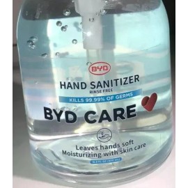 BYD Care Hand Sanitizer Rinse Free Large 1ea 16.9oz Blt by BYD Care-Kills 99.9% Germs-SHI
