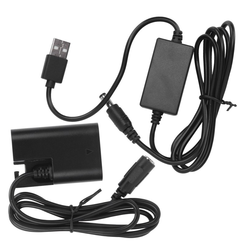 LPE6 Dummy Battery DC Coupler Power Adapter with USB Drive