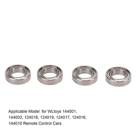 4x7x1.8mm Easy Install Silver Stainless Steel Replacement Ball Bearings Smooth Surface for RC Car 1:14 Scale