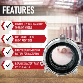 Buje de bloqueo automático 4WD 4x4 eje actuador – Se adapta a la parte delantera izquierda o derecha – Compatible con vehículos Ford F150, Expedition Lincoln Navigator – 2004-2015 – Sustituye a la parte 7L1Z-3C247-A