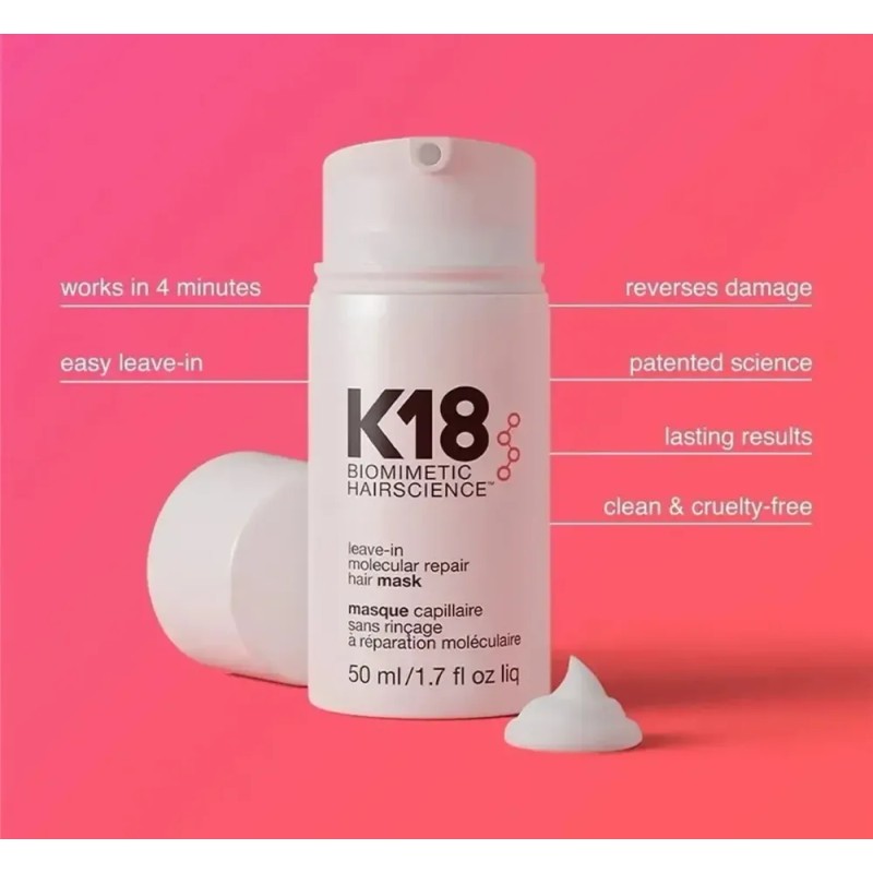 Máscara K18 Molecular Restauración Cabello 4 Minutos 50ml
