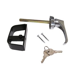 L Door Handle Chrome 4-1/2" W/Back HandleOff Center Shaft Shed Door Lock Barn Door Handle