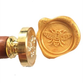 MDLG Bee Wax Seal Stamp Christmas Invitation Package Envelope Sealing Stamp Bee Wax Seal Stamp Rosewood Handle Set