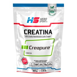 Hero Sport Creatina Monohidratada Creapure 800g 160 Servs Sabor Sin sabor