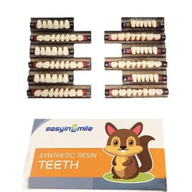 Dientes Postizos De Resina Acrílica, Dientes Sintéticos De Resina, Dientes Completos, 84 Piezas por Caja, para Fiesta De Halloween (A2 438 U38 32)