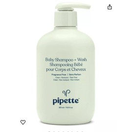 Pipette Baby Shampoo + Wash Fragrance Free Gentle 351 ml 11.8 fl oz Sealed