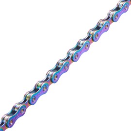 YBEKI Bicycle Chain 10-Speed Colour Bicycle Chain 1/2 x 11/128 Length 116 Links with 2 Pairs of Chain Lock