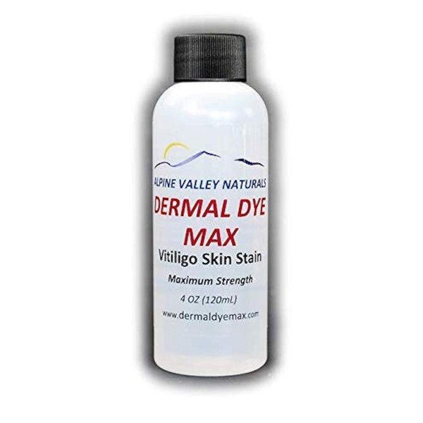 Waterproof Vitiligo treatment skin dye for darkening un-pigmented skin patches.