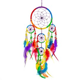 Pink Pineapple handmade dream catcher with silver beads, 12 cm diameter, 35 cm long