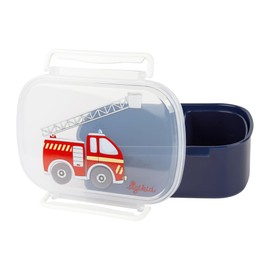 sigikid 25408 Lunch Box Fire Brigade Lunch Box with Insert and Clip Closure, BPA-Free, Safe, Lightweight, Recommended for Children from 1 Year