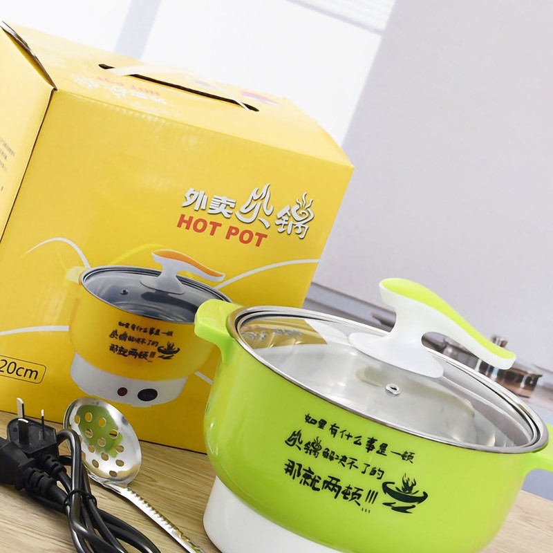 Electric Cooking Pot 1.8L 400 to 800W Stainless Steel Inner