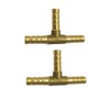 QLXHBOT 1/4" Hose Barb Fitting,Tee 3 way Brass Fitting Intersection/Split
