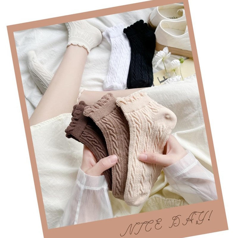 [AikinYuhin] 靴下 レディース くるぶし かわいいソックス 春夏 6足セット 可愛い おしゃれ くつした