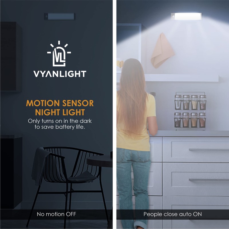VYANLIGHT 58-LED Motion Sensor Light Indoor, Motion Activated Closet Light,