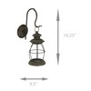 Things2Die4 Distressed Metal Vintage Lantern Wall Mounted Candle Sconce