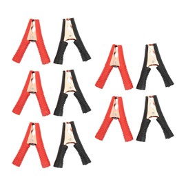 5 Sets Insulated Clips Power Inverter Wire Connector Clamps Battery Safety Charger Clamp Jumper Cables Clamp 100A Testing Clip Black Red for Car Truck Batteries
