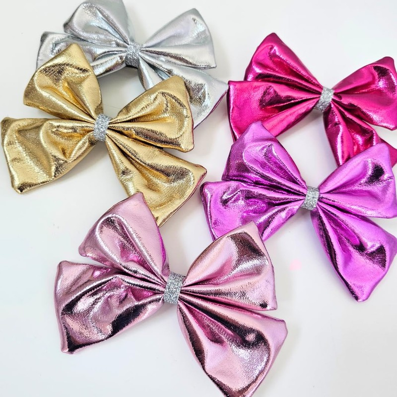 Cheer Bows Hair Bow for Girls Sparkly Hair Clips Toddler