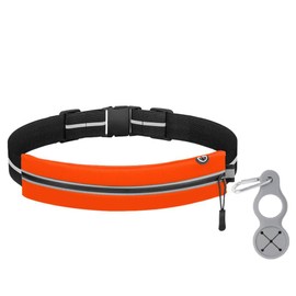 MALFY Running Pouch, Perfect Fit, No Shake, Lightweight, 2.5 oz (70 g), Large Capacity, Extendable, Smartphone Body Bag, Convenient Towel Holder Included (6 Colors), orange