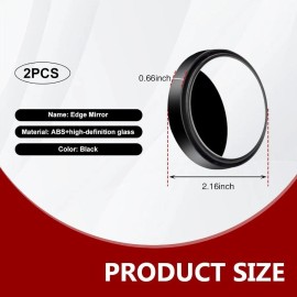 NoBrand 2 PCS Car Blind Spot Mirror, 2.17" x 0.67" Stick-on Reversing Assist Wide-angle
