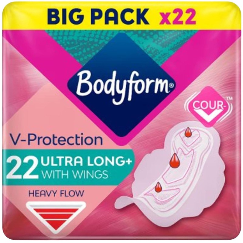 Bodyform Ultra Long Sanitary Towels with Wings 22 Per Pack