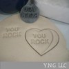 YOU ROCK CANDY HEART COOKIE STAMP EMBOSSER MADE IN USA