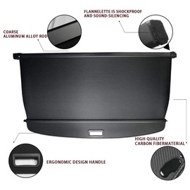 AQAE Retractable Cargo Cover Compatible with 2018-2023 2024 Volkswagen Tiguan Trunk Cover Rear Trunk Security Cover Shielding Shade Privacy Screen Cover VW Tiguan Cargo Cover