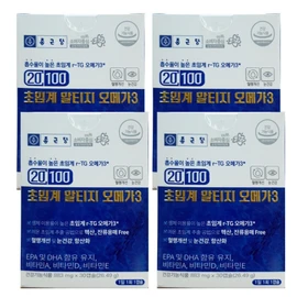 Chong Kun Dang 20100 Supercritical AltiG Omega 3 833mg x 30 Capsules 4 Boxes  / 종근당 20100 초임계 알티지 오메가3 833mg x 30캡슐 4박스